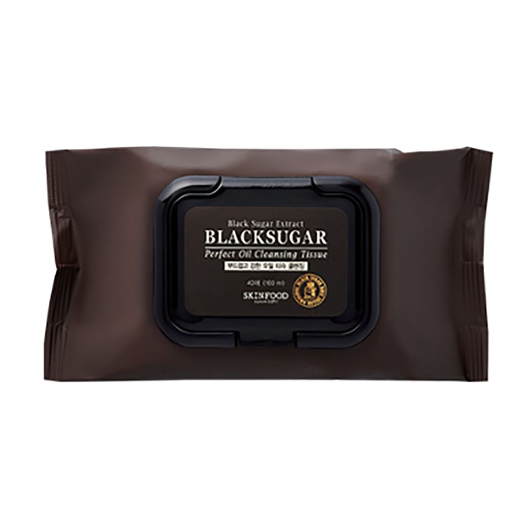 SKINFOOD ブラックシュガーパーフェクトオイルクレンジングティッシュ