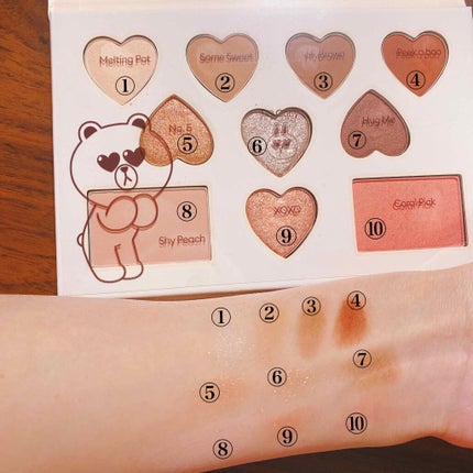 カラーフィルターシャドウパレット(ラインフレンズエディション)/MISSHA/アイシャドウパレットを使ったクチコミ(3枚目)