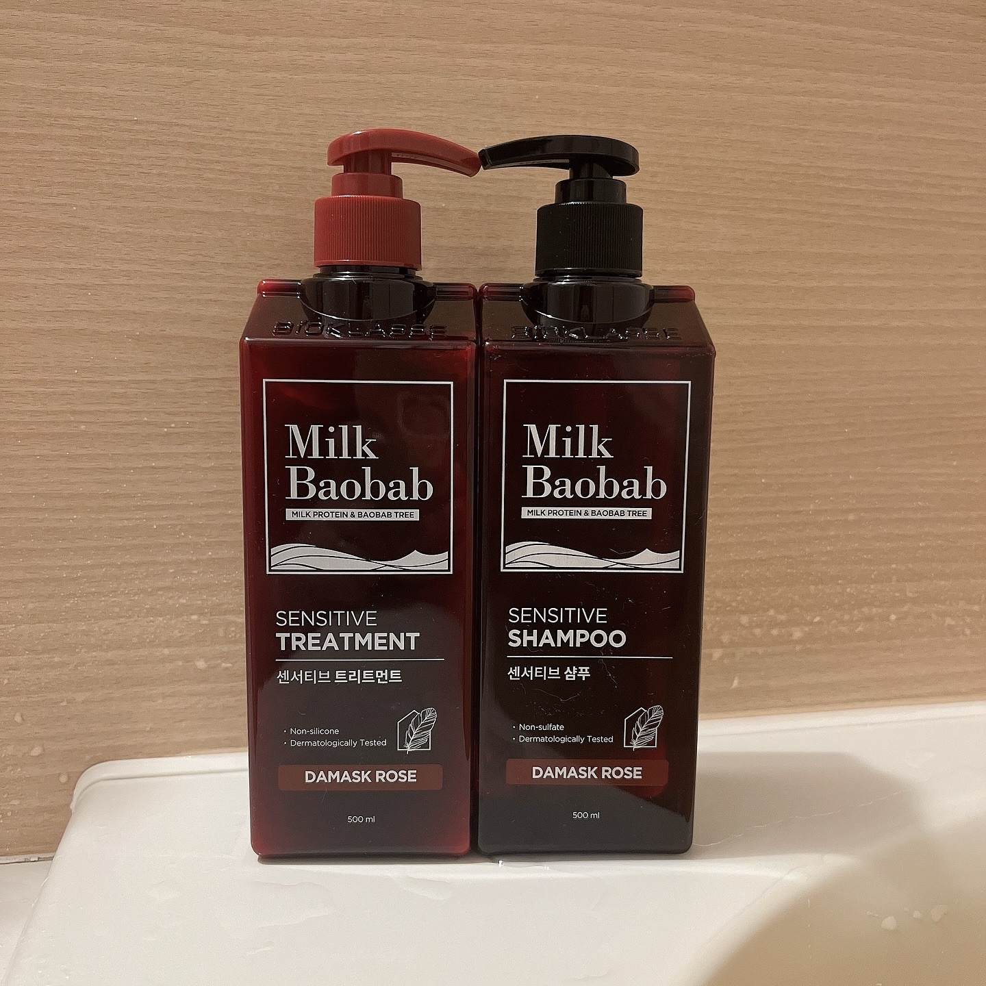 ミルクバオバブ センシティブ シャンプー / トリートメント ダマスクローズのクチコミ「Milk Baobab
プレミアムセンシティブシャンプー&トリートメント ダマスクローズ

ノ.....」（1枚目）