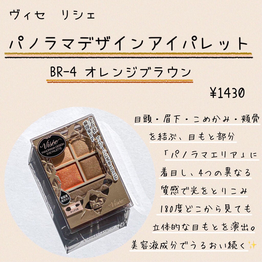パノラマデザイン アイパレット/Visée/アイシャドウパレットを使ったクチコミ(2枚目)
