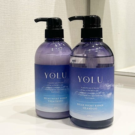 リラックスナイトリペア シャンプー/トリートメント シャンプー本体 475ml/YOLU/市販シャンプーの画像