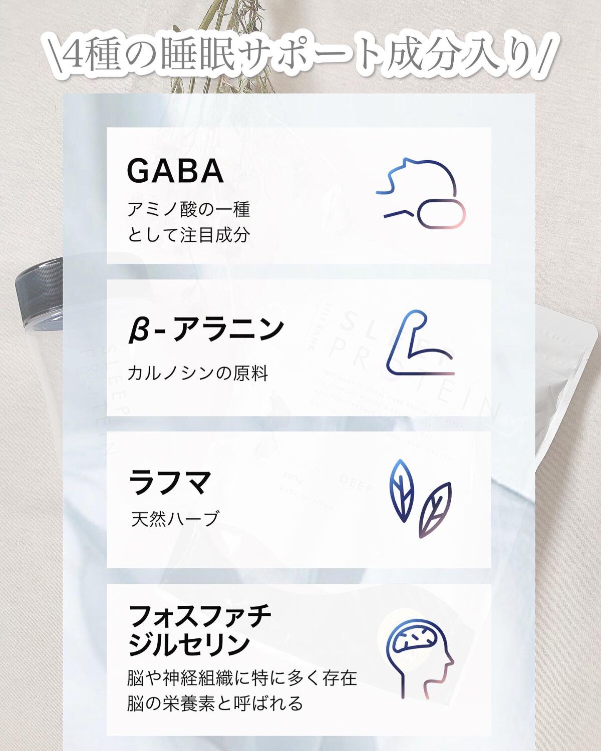 Sleepプロテイン -Deep-/Sleepプロテイン/ホエイプロテインを使ったクチコミ(6枚目)