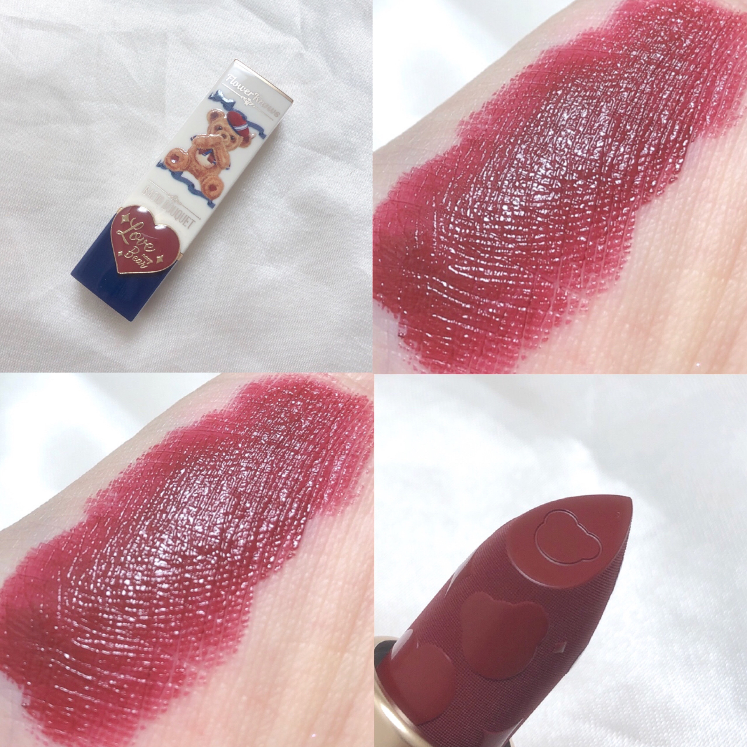 Love Bear リップスティック ツヤタイプ ラズベリーベア/FlowerKnows/口紅を使ったクチコミ（2枚目）