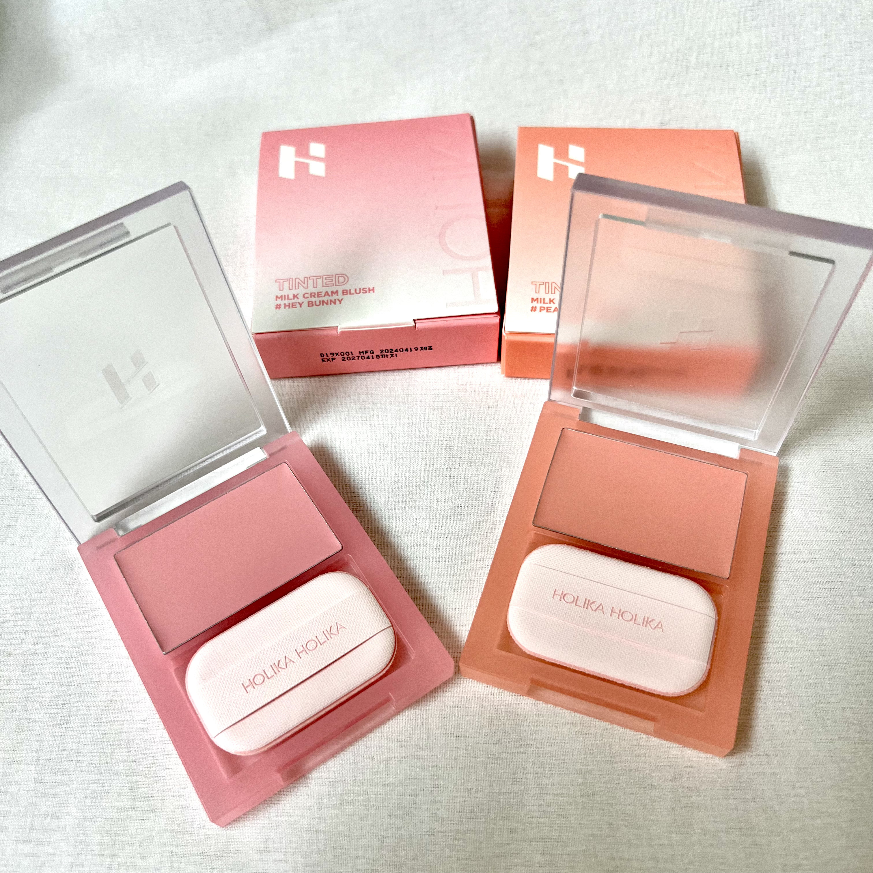 ティンテッドミルククリームブラッシュ  02 ピーチオブピーチ(Peach of Peach)/HOLIKA HOLIKA/ジェル・クリームチークを使ったクチコミ（2枚目）