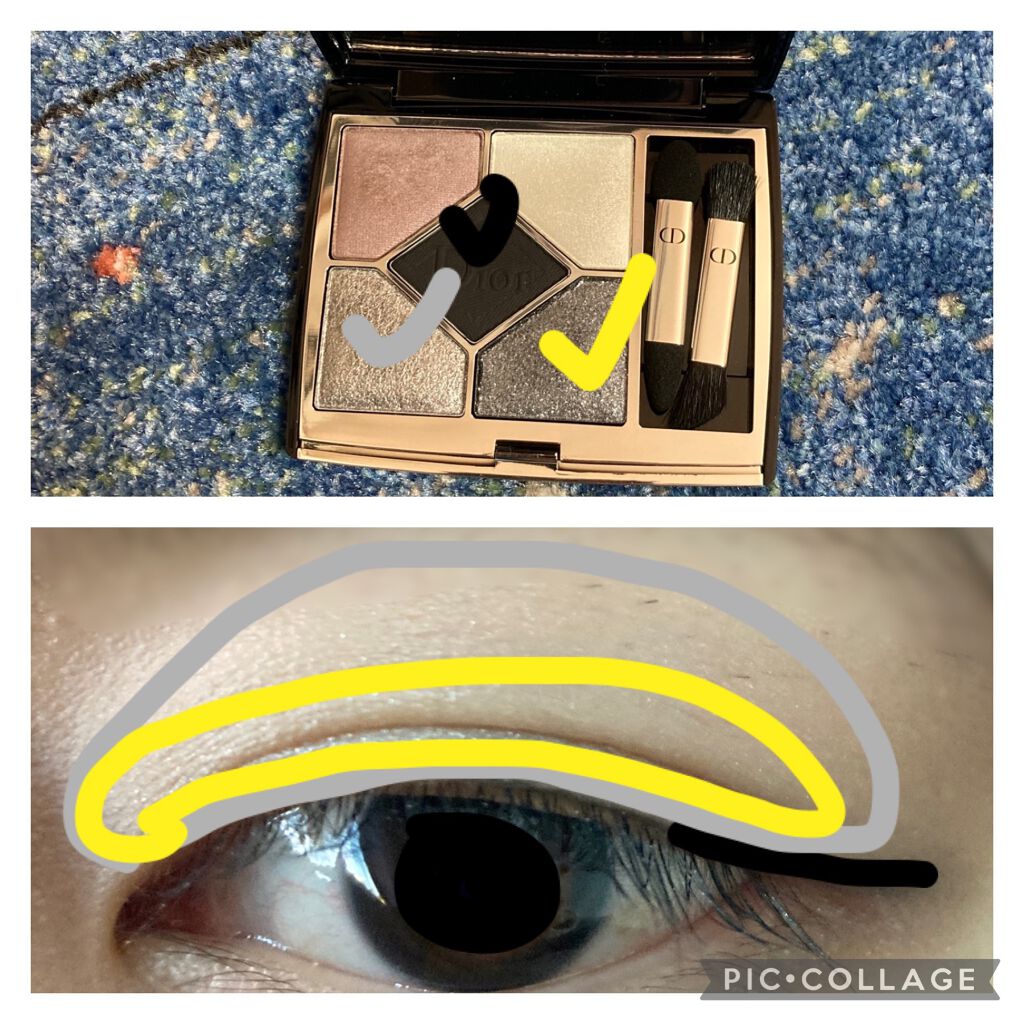 【旧】サンク クルール クチュール 079 ブラック ボウ/Dior/アイシャドウパレットを使ったクチコミ（3枚目）