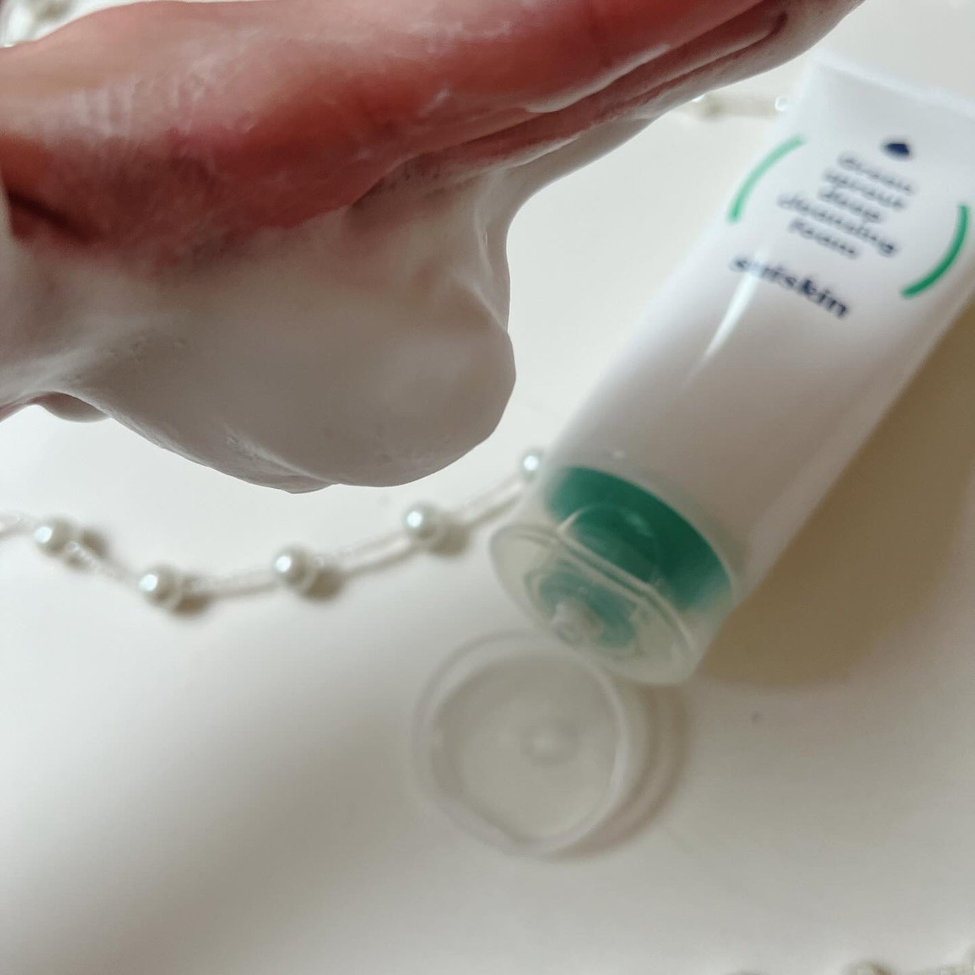 スイスキン 新芽ディープクレンジングフォーム/suiskin/洗顔フォームを使ったクチコミ(4枚目)