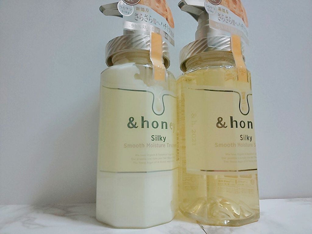 シルキー スムースモイスチャー シャンプー 1.0/ヘアトリートメント 2.0/&honey/市販シャンプーを使ったクチコミ(1枚目)
