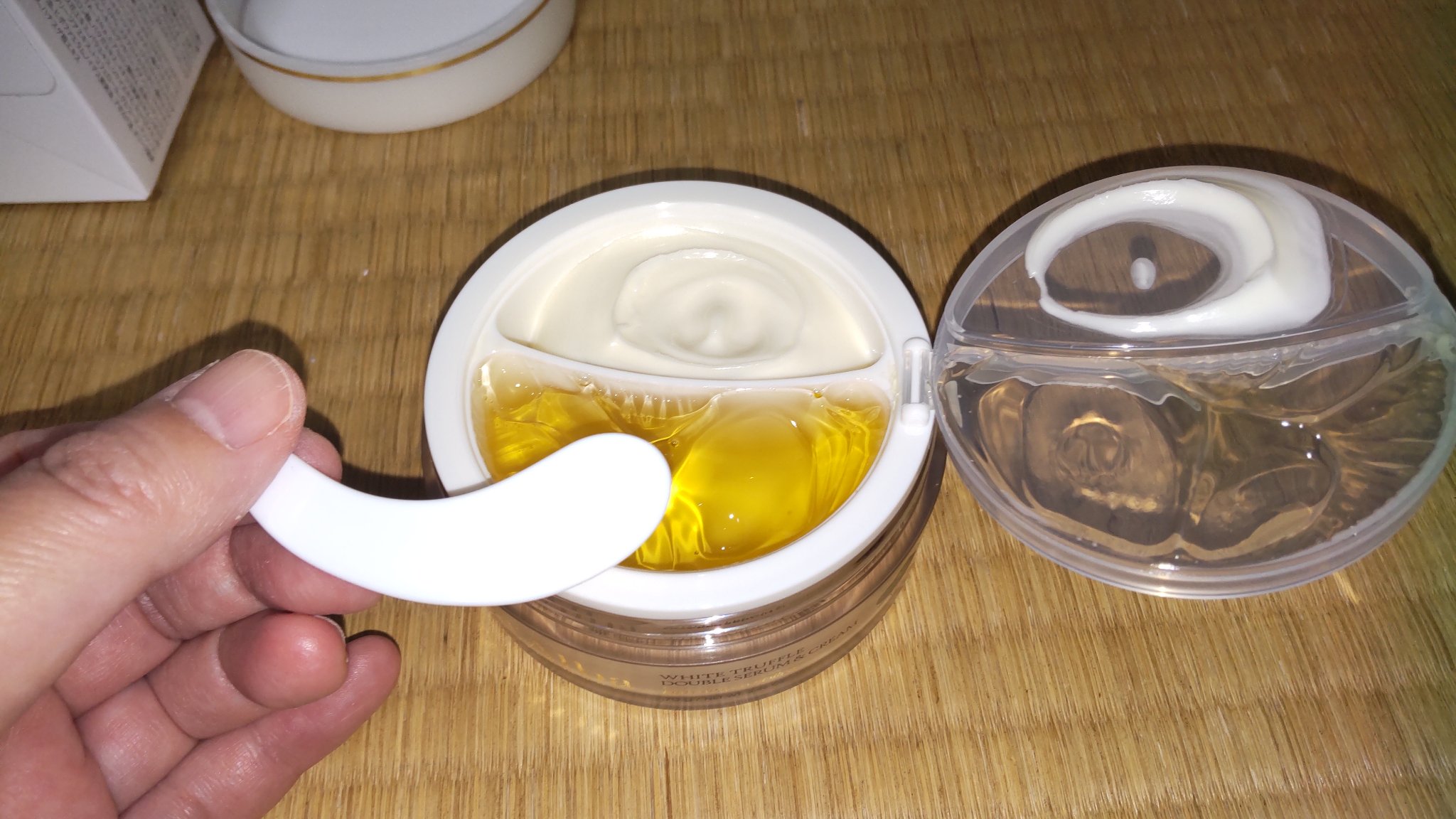 ホワイトトリュフダブルセラムアンドクリーム/ダルバ/フェイスクリームを使ったクチコミ（3枚目）