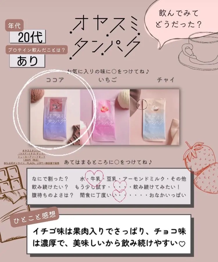 オヤスミタンパク シェーカーアソートセット/オヤスミタンパク/その他キットセットを使ったクチコミ（3枚目）