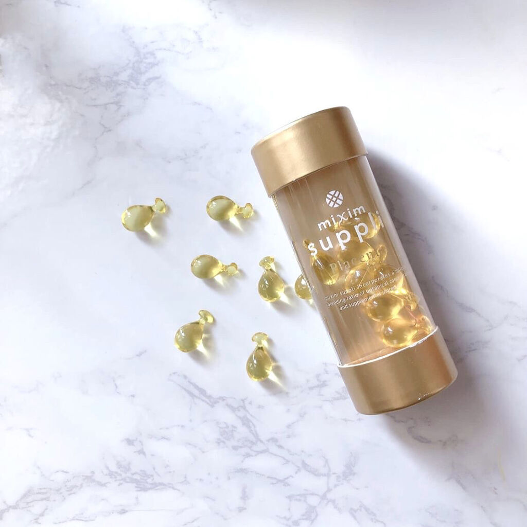 プラセンタ ヘア&ボディオイルカプセル/mixim suppli/ヘアオイルを使ったクチコミ（1枚目）