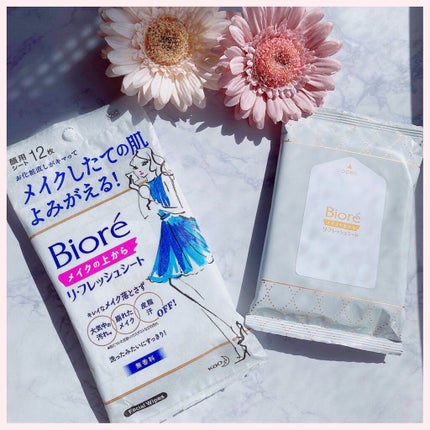 メイクの上からリフレッシュシート/ビオレ/フェイスシートを使ったクチコミ(2枚目)
