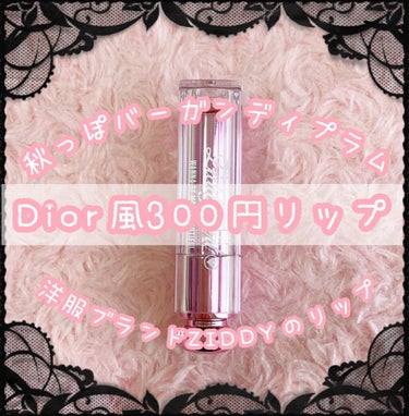 ♡パッと見Dior！300円リップ♡

《商品名》

*.ZIDDY
   リップスティック
   バーガンディプラム

ZIDDYという子供用洋服ブランドさんが出したコスメの1個！

これを見た時に？