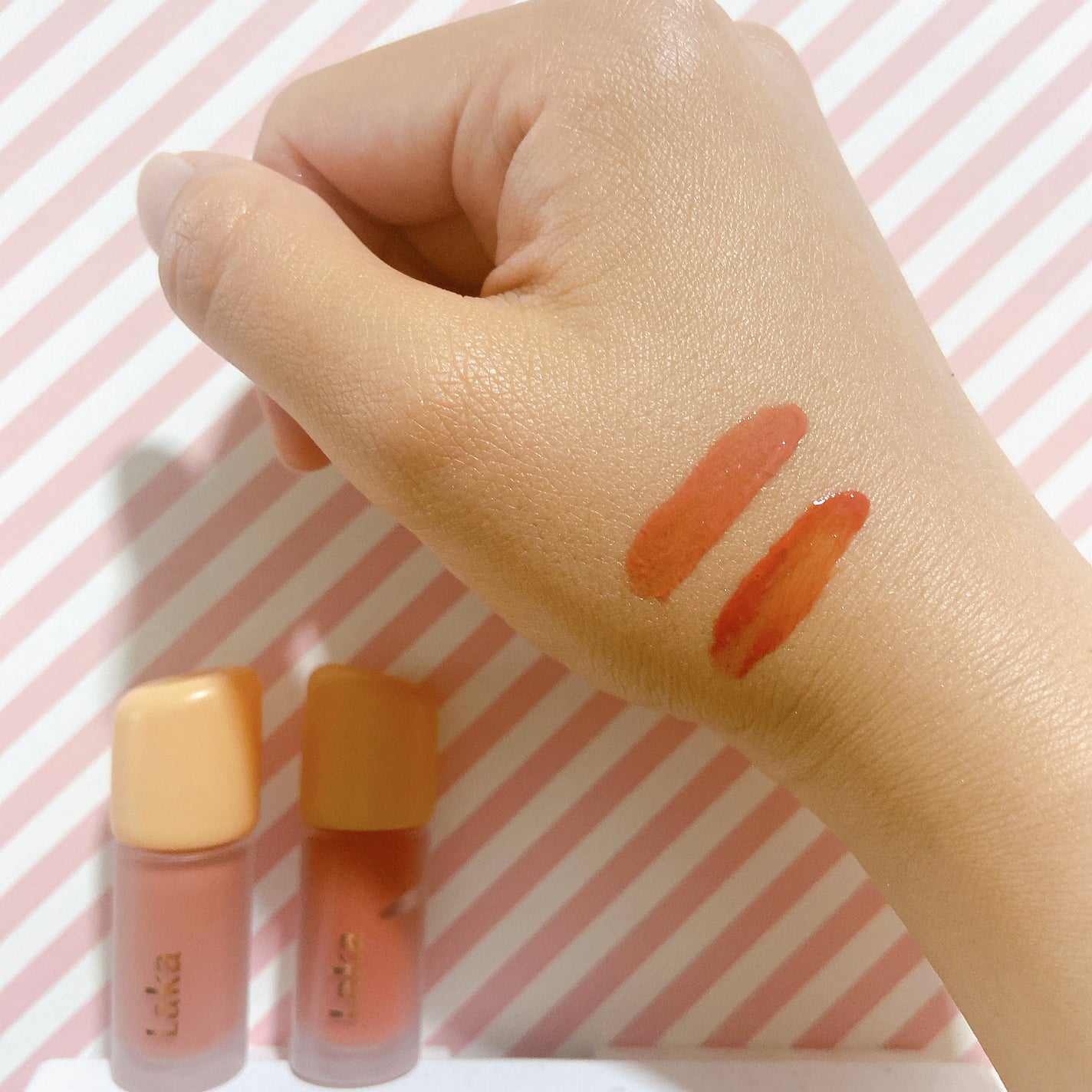 フルーティーグラムティント ミニデュオ/Laka/リップティントを使ったクチコミ(6枚目)