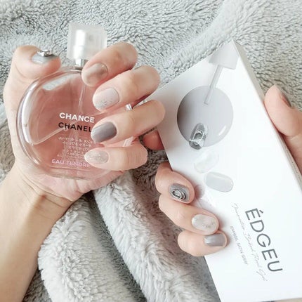 貼って固めるジェルネイル(Nail) ENP805 SATIN GRAY/EDGEU/ネイルシールの画像