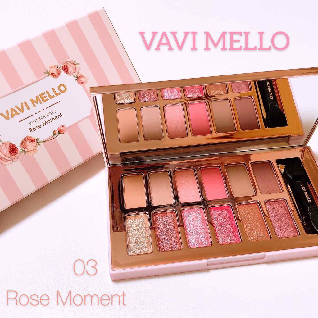 バレンタインボックス3ローズモーメント/VAVI MELLO/アイシャドウパレットを使ったクチコミ（1枚目）