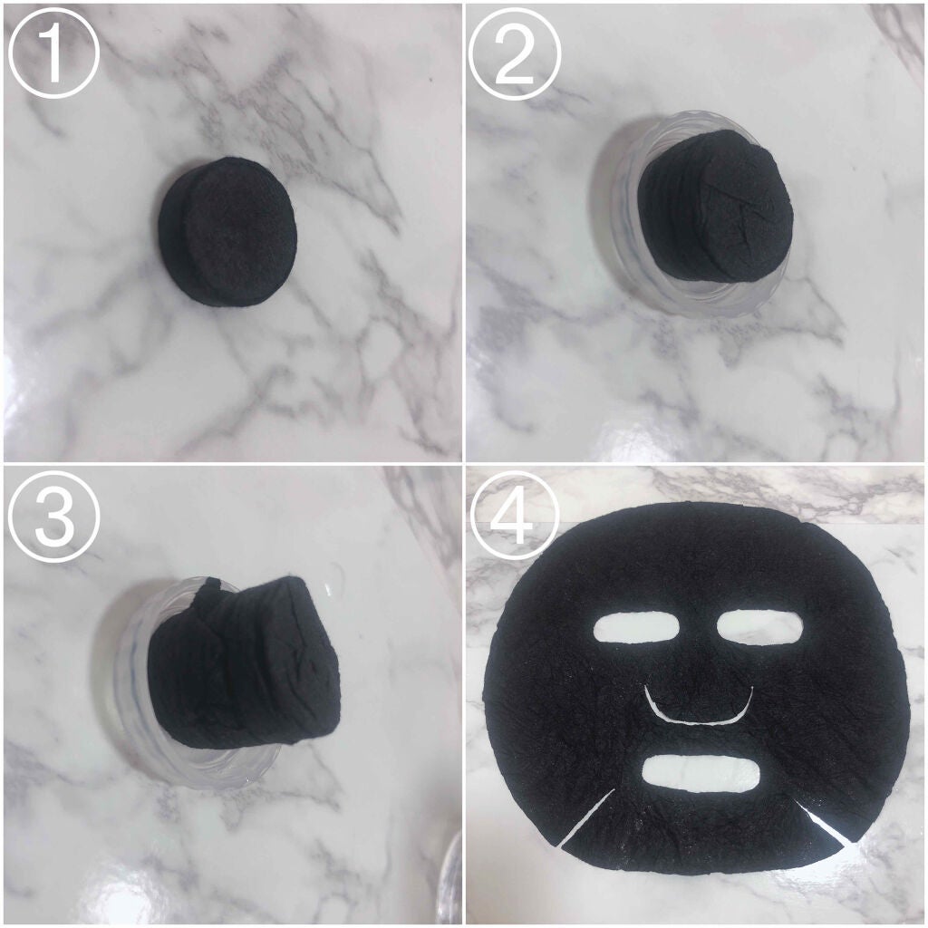 圧縮フェイスマスク 炭入り/DAISO/シートマスク・パックを使ったクチコミ(2枚目)