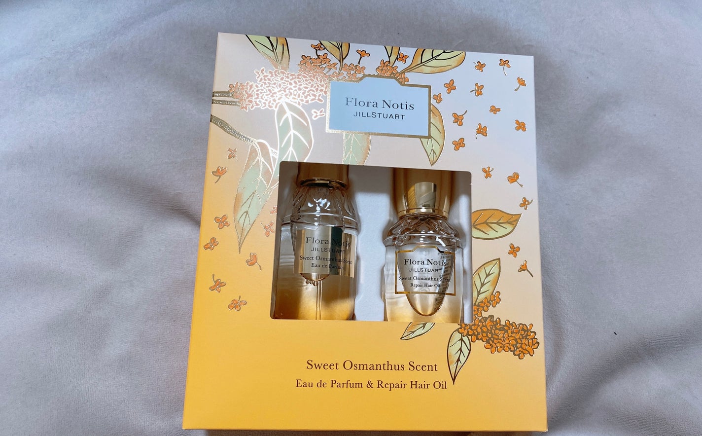 スウィートオスマンサス オードパルファン&リペアヘアオイル/Flora Notis JILL STUART/その他キットセットを使ったクチコミ(1枚目)