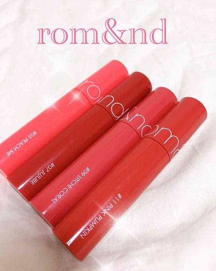 ジューシーラスティングティント/rom&nd/リップティントを使ったクチコミ(1枚目)