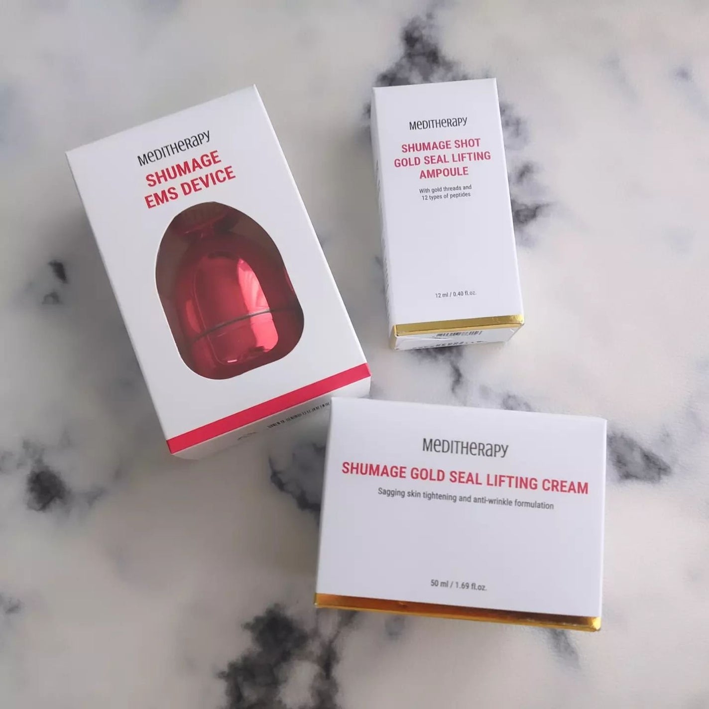 シューマジゴールド糸リフティングクリーム+EMS美顔器/MEDITHERAPY/フェイスクリームを使ったクチコミ(10枚目)