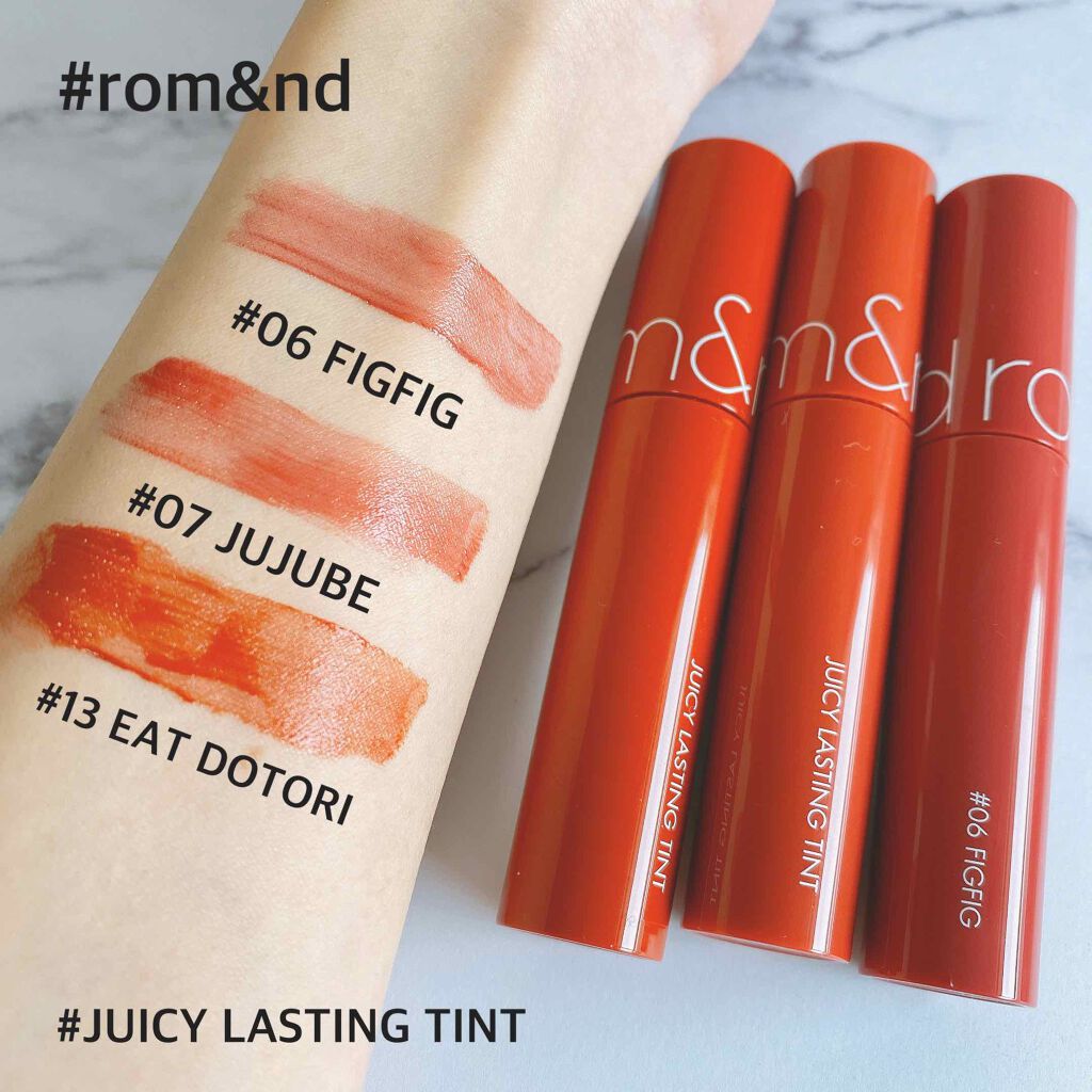 ジューシーラスティングティント/rom&nd/リップティントを使ったクチコミ（1枚目）