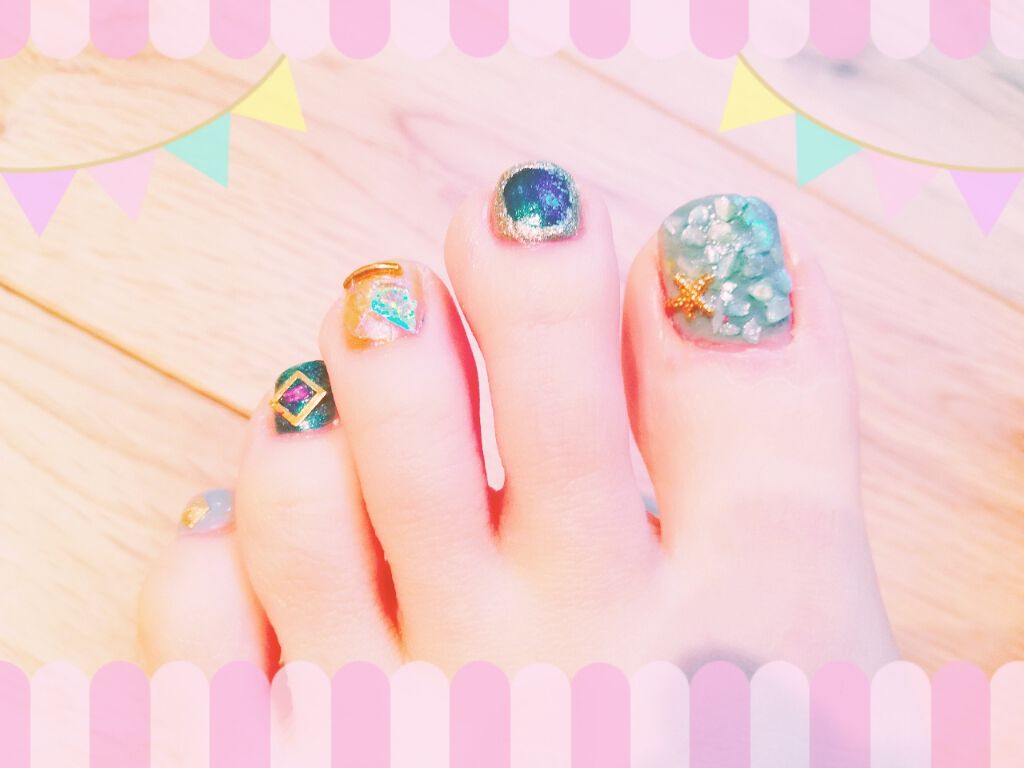 ネイルシール/DAISO/ネイルシールを使ったクチコミ（3枚目）