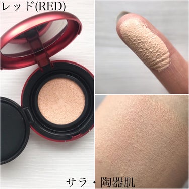 ハイパーカバーフィットクッション ピンク（桜エディション）/APRILSKIN/クッションファンデーションを使ったクチコミ（3枚目）