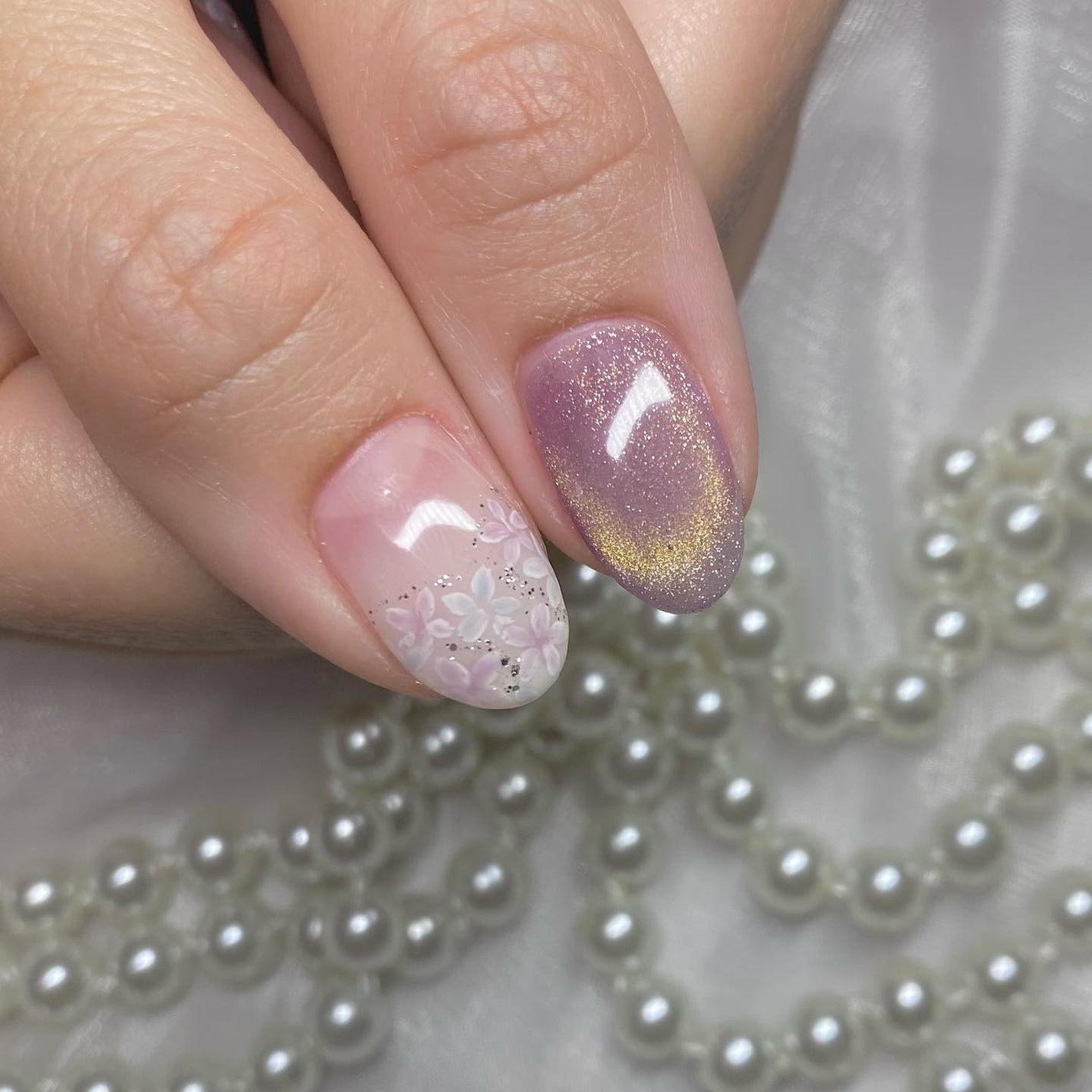 kanna on LIPS 「・・・紫陽花ネイル𓂃❁⃘𓈒𓏸☔🐸紫陽花で!とのオーダーでおまか..」(3枚目)