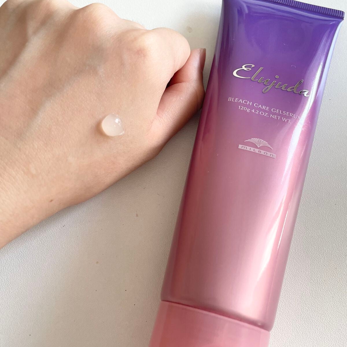 エルジューダ ブリーチケア ジェルセラム/ミルボン/洗い流すヘアトリートメントを使ったクチコミ(4枚目)