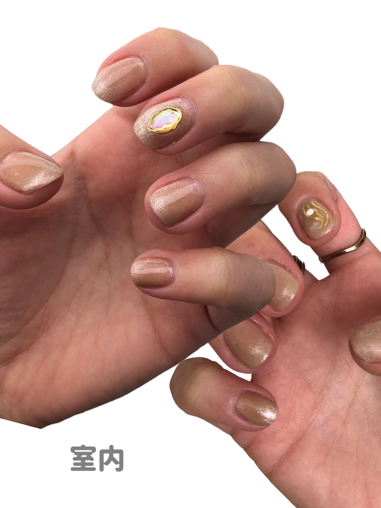 ナチュラルマグネットネイル/ネイル工房/ジェルネイルを使ったクチコミ（3枚目）