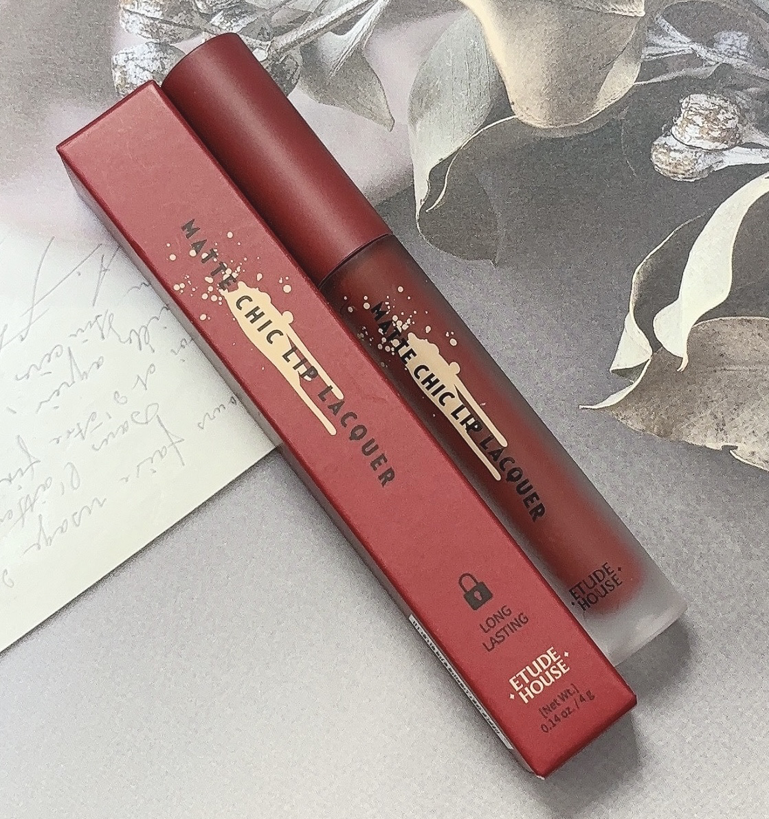 マットシックリップラッカー RD302（生産終了）/ETUDE/口紅を使ったクチコミ（2枚目）