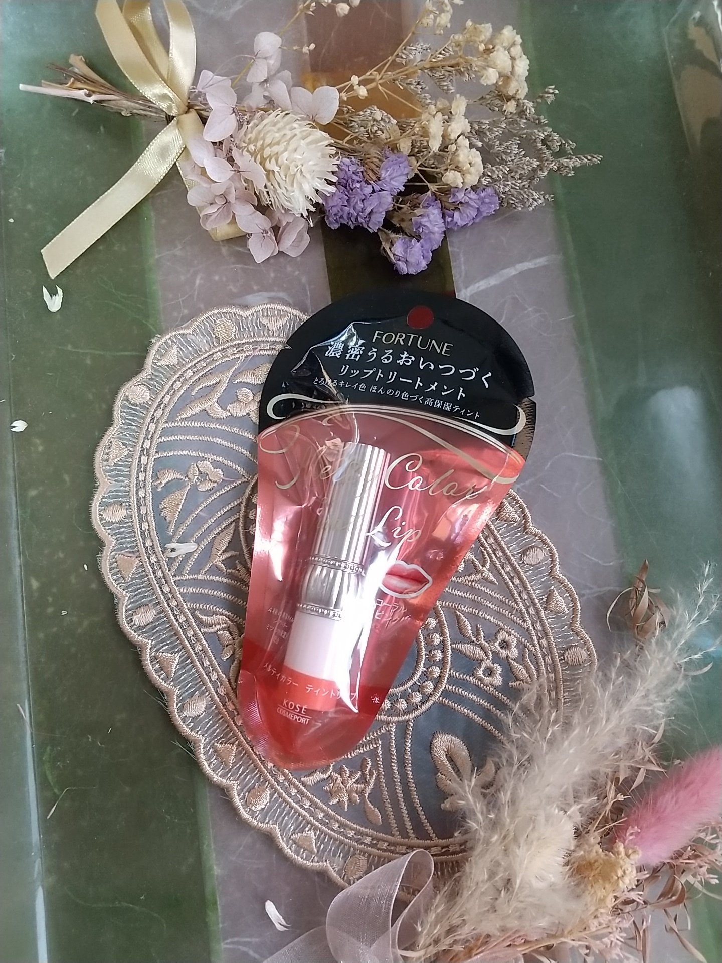 メルティカラー ティントリップ コーラルピンク/フォーチュン/リップティントを使ったクチコミ（3枚目）