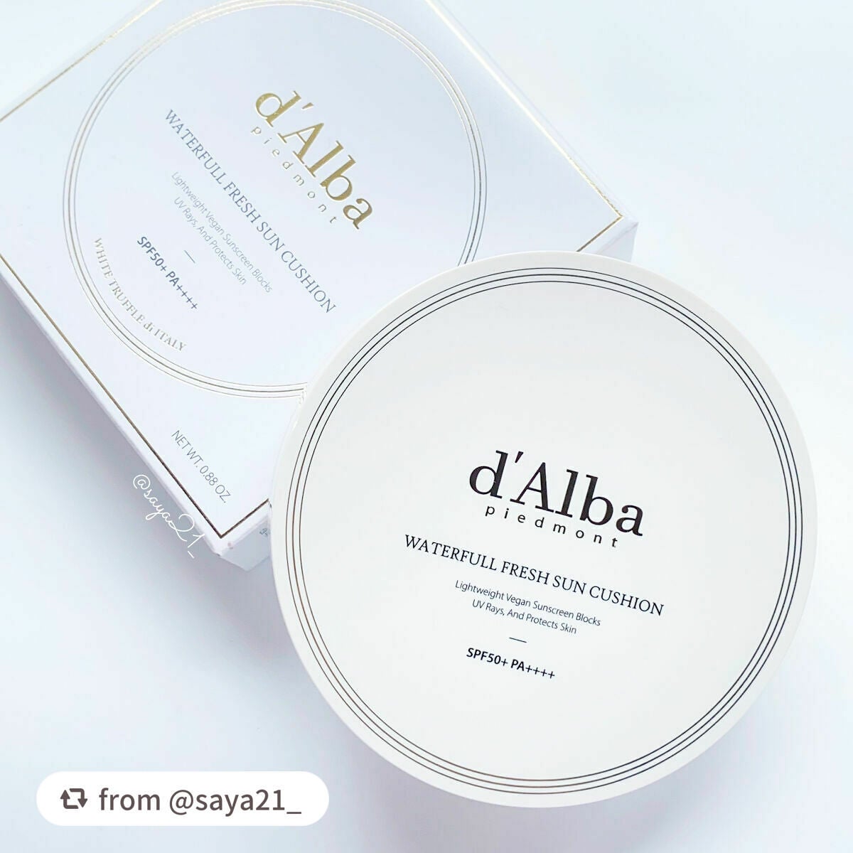 ウォータフルフレッシュサンクッション/ダルバ/日焼け止めローションを使ったクチコミ(1枚目)