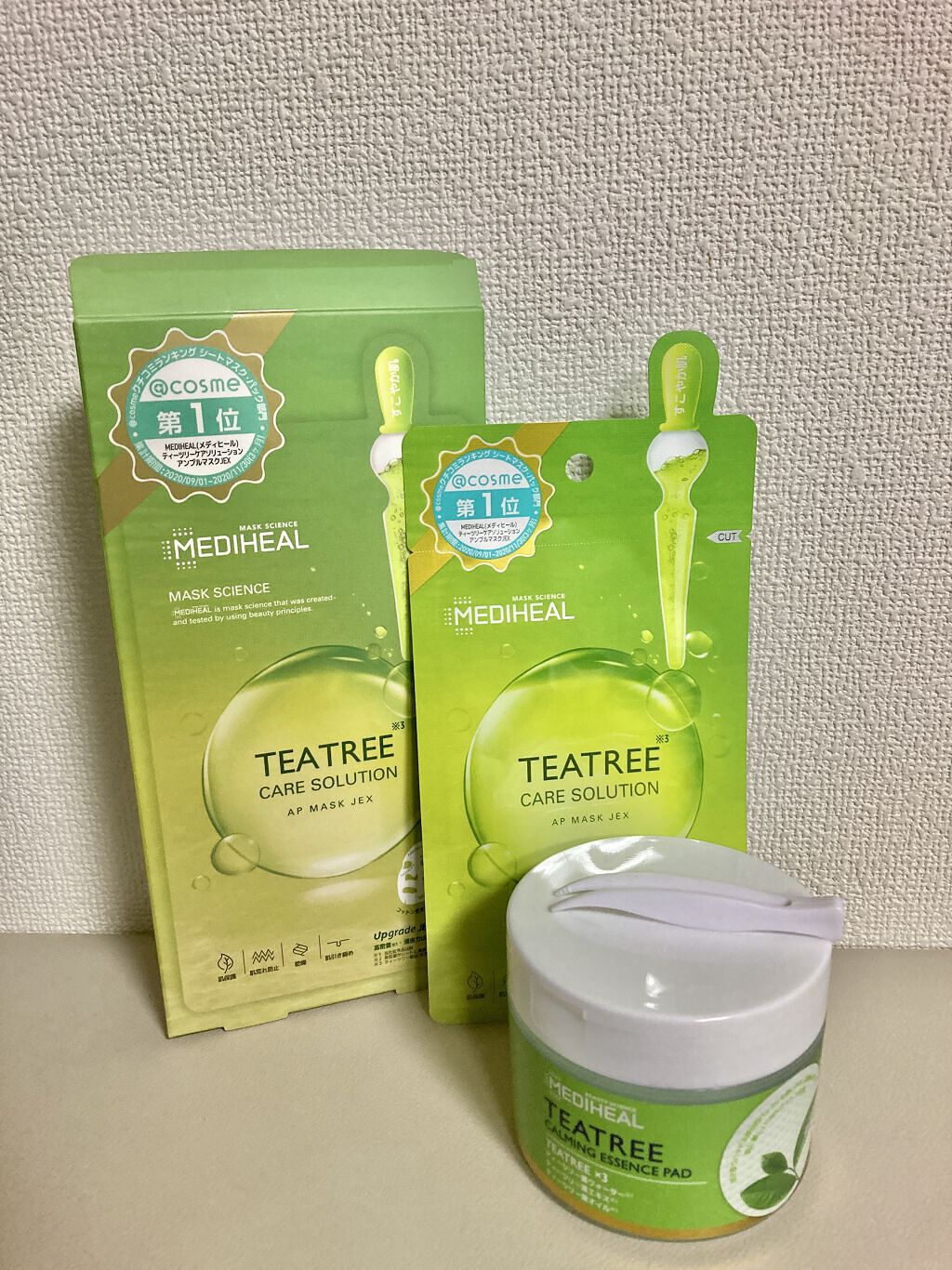 ティーツリーカーミングエッセンスパッド/MEDIHEAL/トナーパッドを使ったクチコミ（1枚目）