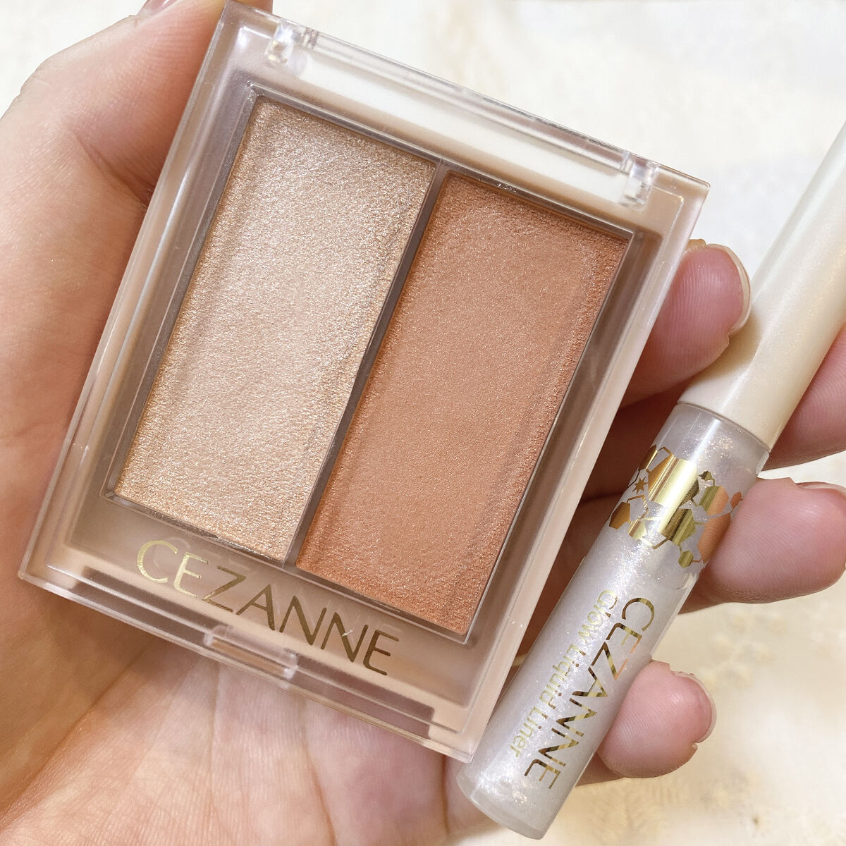 フェイスグロウカラー/CEZANNE/クリームハイライトを使ったクチコミ（1枚目）