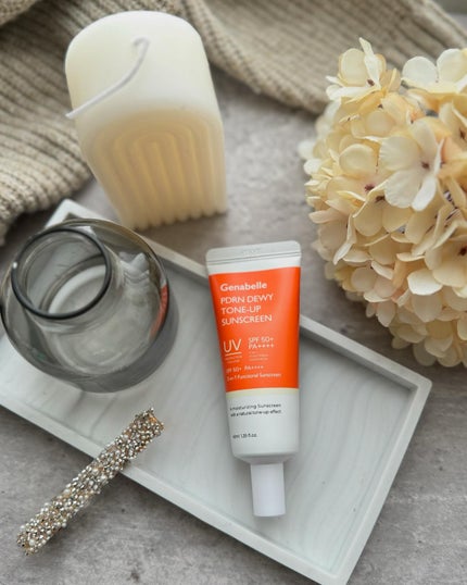 PDRNデューイートーンアップサンスクリーン/Genabelle/日焼け止めミルクを使ったクチコミ(4枚目)