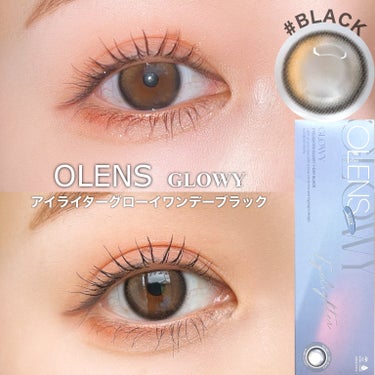 Glowy 1day ブラック/OLENS/ワンデー（１DAY）カラコンを使ったクチコミ（1枚目）