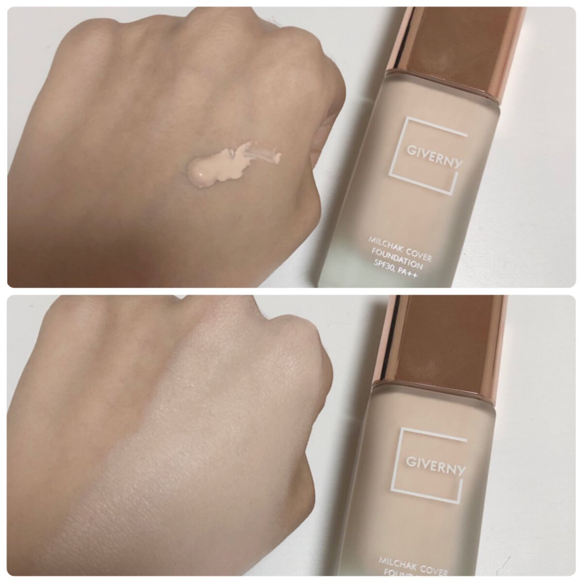 密着カバーファンデーション/GIVERNY/リキッドファンデーションを使ったクチコミ(2枚目)