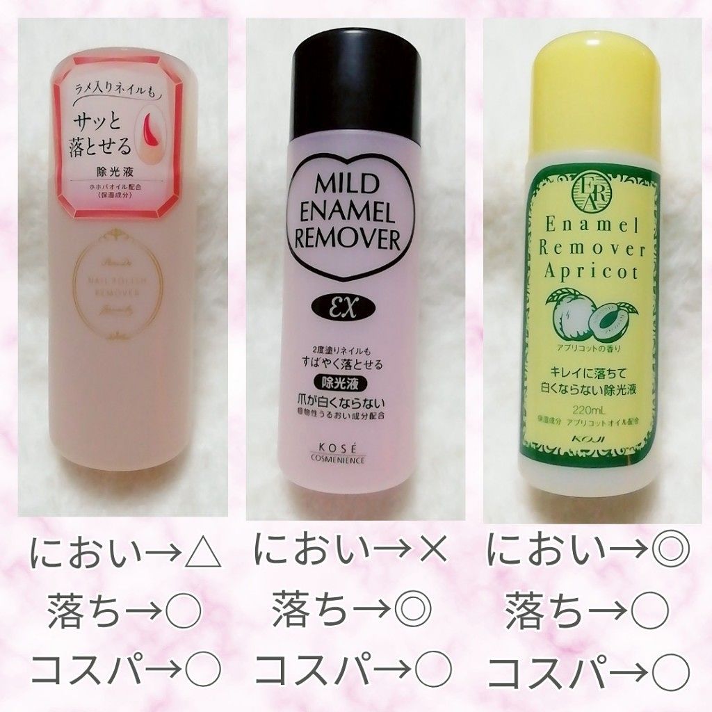 エナメルリムーバー＜アプリコットの香り＞/コージー/除光液を使ったクチコミ（2枚目）