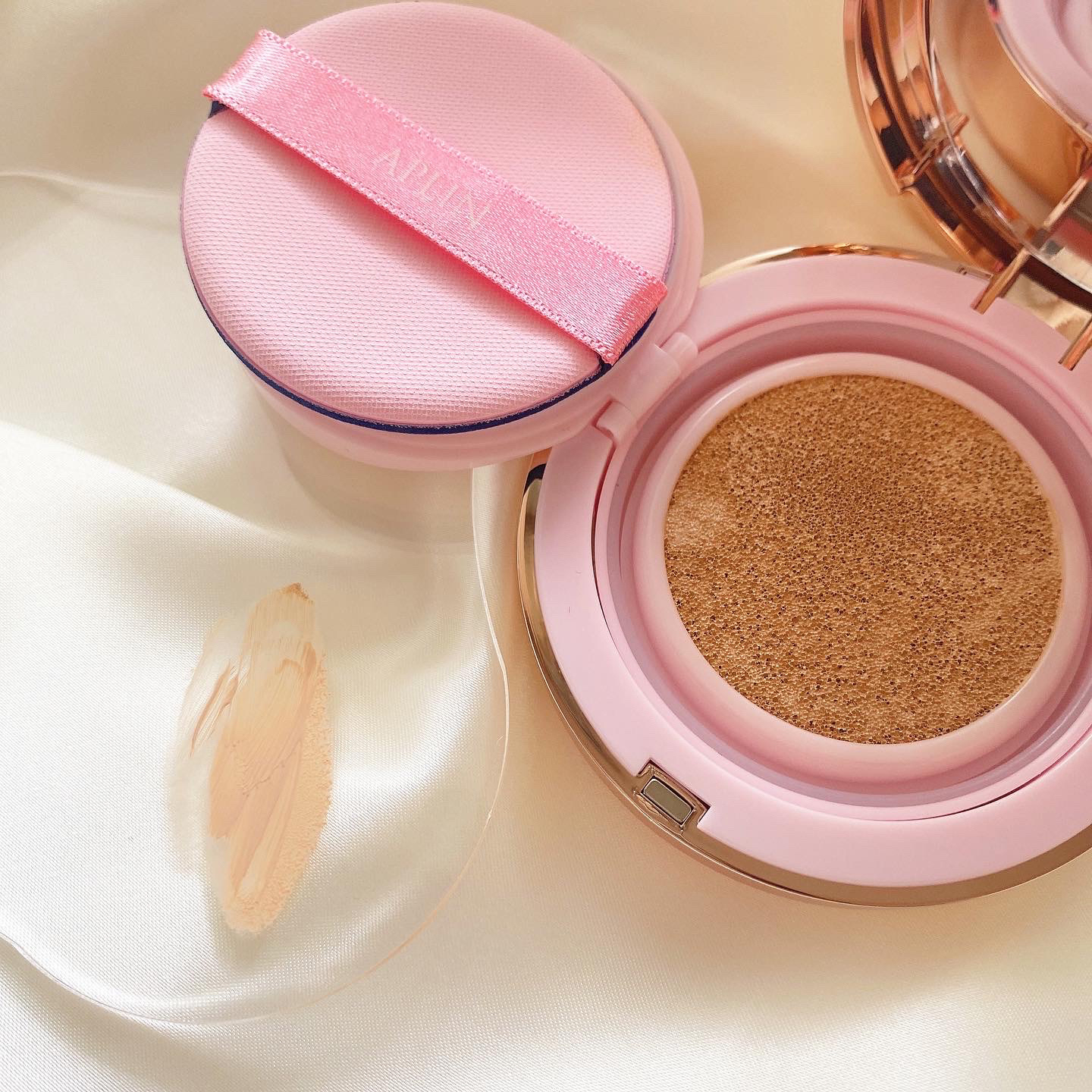 ピンクティーツリーカバーアップグロウクッション/APLIN/クッションファンデーションを使ったクチコミ（3枚目）