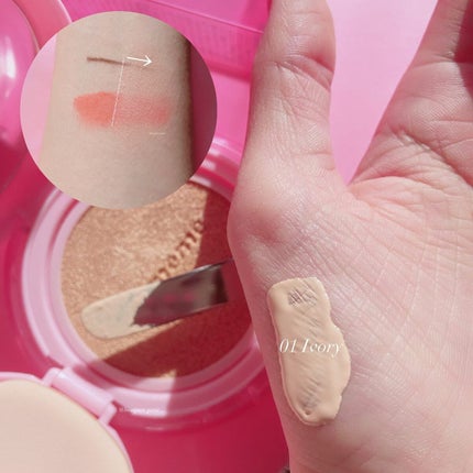 ワンダーベルベットラスティングクッション/i’m meme/クッションファンデーションを使ったクチコミ(7枚目)