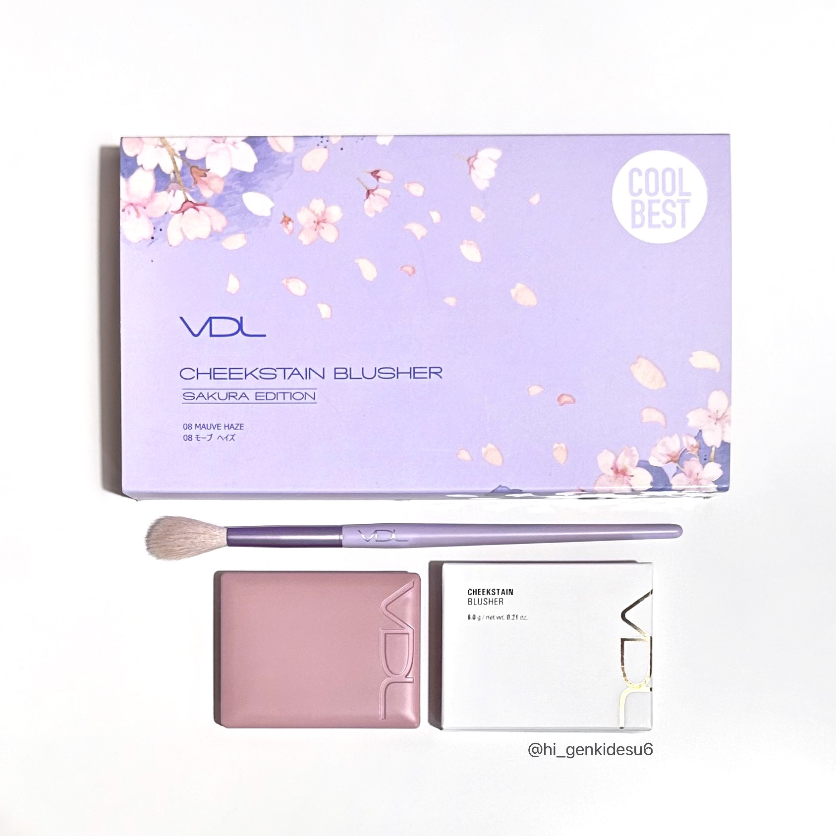 チークステイン ブラッシャー 08 モーブ ヘイズ/VDL/パウダーチークを使ったクチコミ（1枚目）