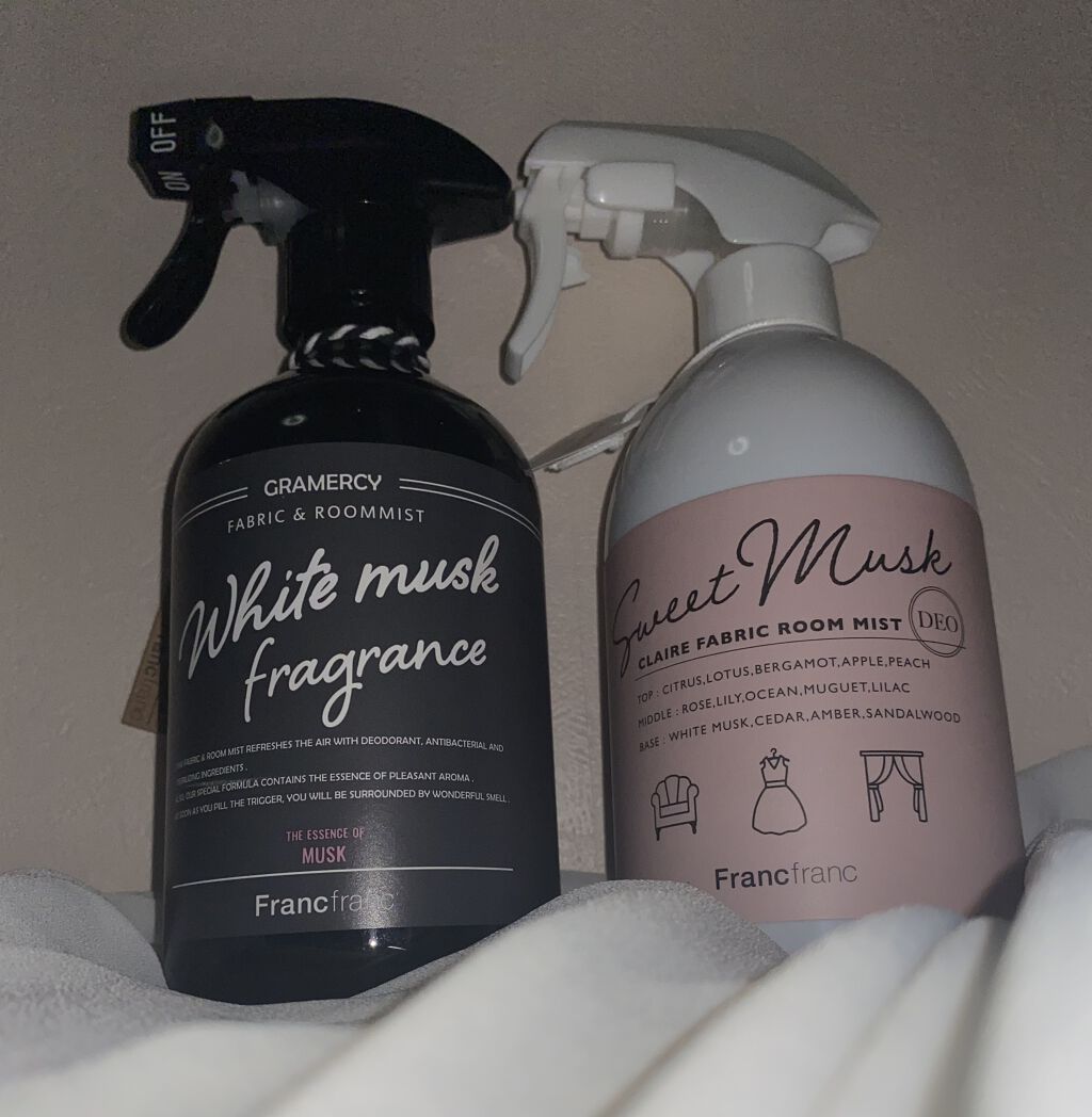 グラマシー抗菌消臭ファブリックルームミスト ホワイトムスク/フランフラン/ファブリックミストを使ったクチコミ（1枚目）