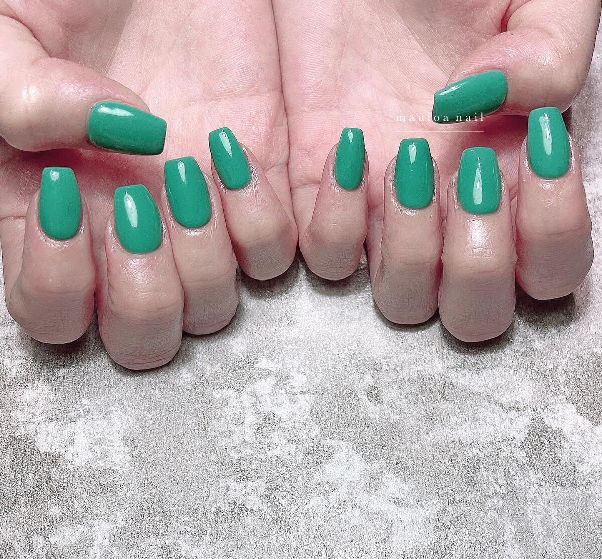 mauloa_nail on LIPS 「・💚💚💚・ネイルやり方動画fantistにて多数更新してます☺..」(1枚目)