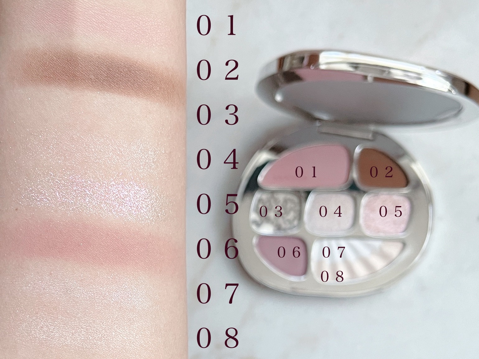 貝殻マルチパレット 08 ヌーディーピンク/Joocyee/アイシャドウパレットを使ったクチコミ（3枚目）