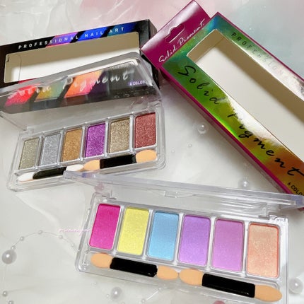 𝚛𝚒𝚗𝚗𝚢𝚊🎀 フォロバ💝 on LIPS 「¥50!!#Qoo10購入品まるでアイシャドウパレット!6色入..」(6枚目)