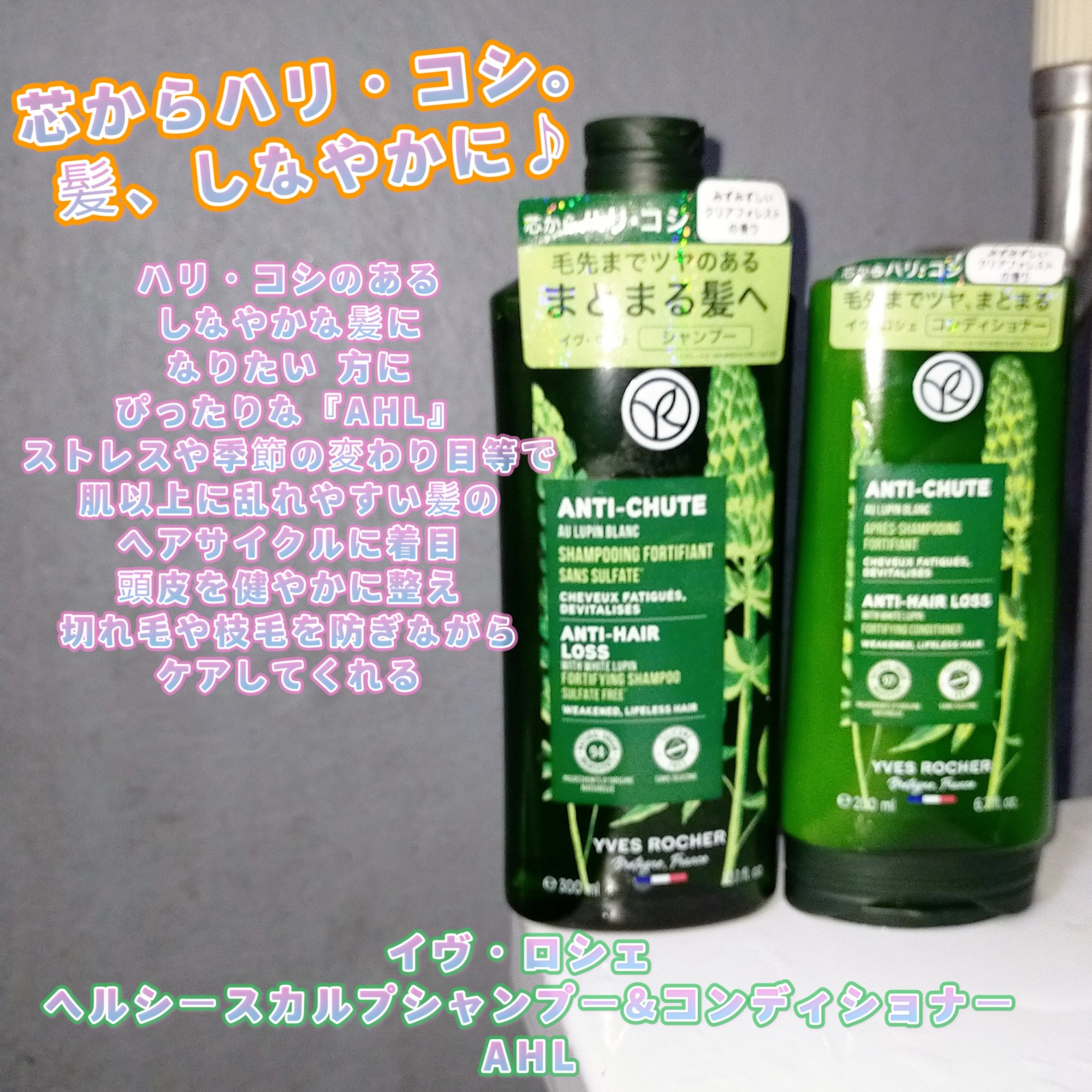 ヘルシースカルプシャンプー AHL/コンディショナー AHL シャンプー 300ml/イヴ・ロシェ/市販シャンプーを使ったクチコミ（1枚目）