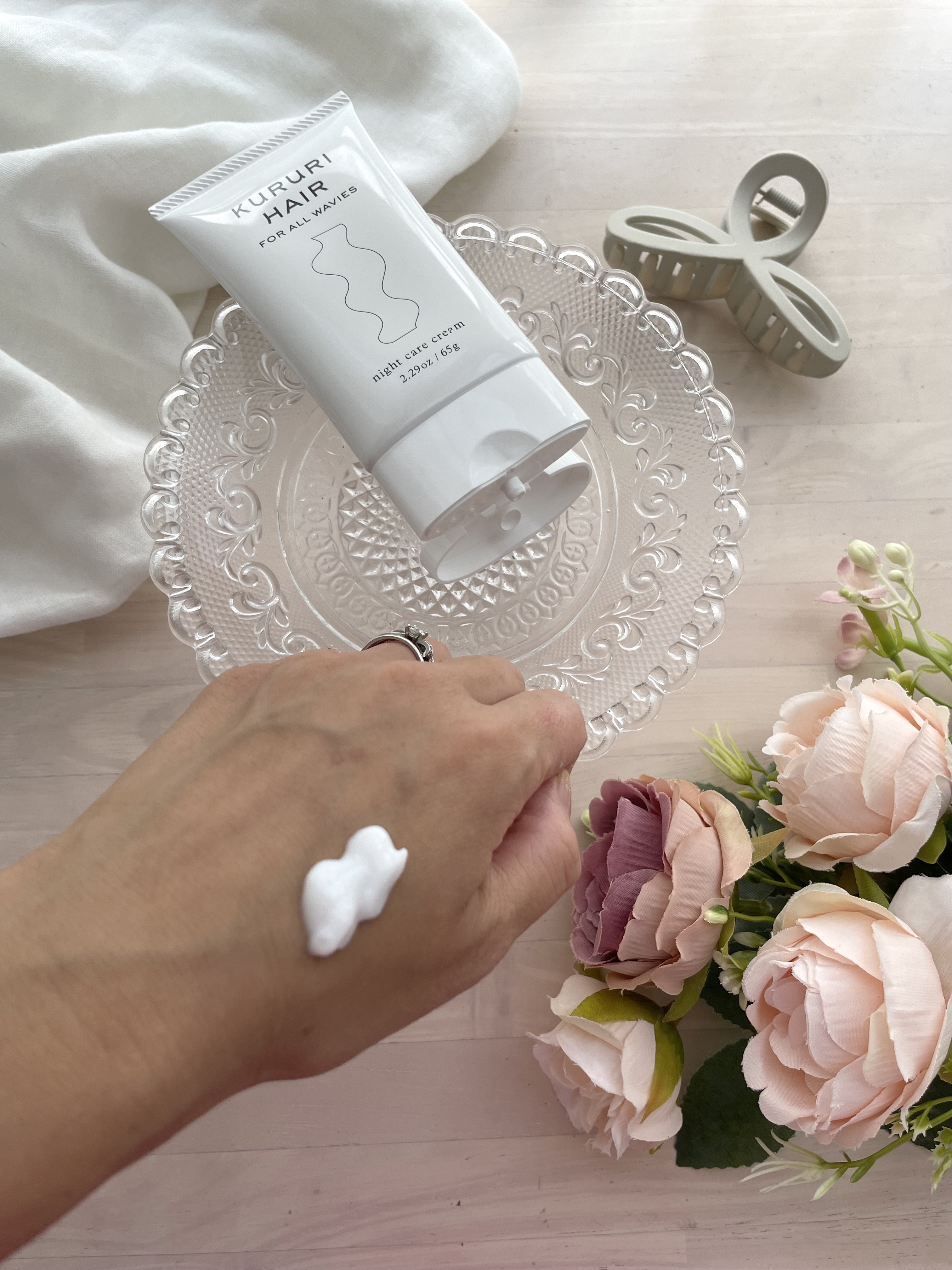 ナイトケアクリーム/KURURI HAIR/ヘアミルクを使ったクチコミ（2枚目）