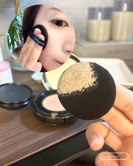 あき on LIPS 「APRILSKINハイパーカバーフィットクッション(グラファイ..」(4枚目)