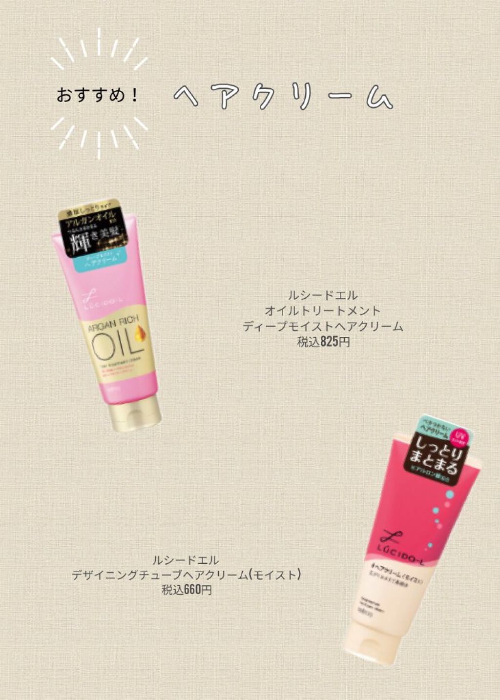 デザイニングチューブ#ヘアクリーム(モイスト)/ルシードエル/ヘアワックス・クリームを使ったクチコミ（1枚目）