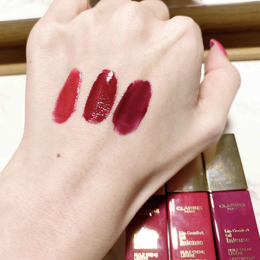 コンフォート リップオイル インテンス 05 インテンス ピンク(限定カラー)/CLARINS/リップグロスを使ったクチコミ（2枚目）